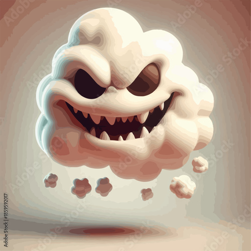 Creepy cloud illustration
