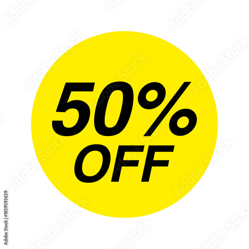 Yellow 50% off discount
