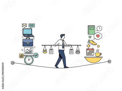 Professional Balancing Worklife and Personal Pursuits on a Tightrope