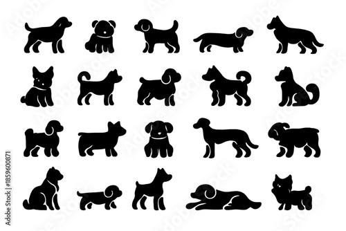 Grid of abstract dark shapes