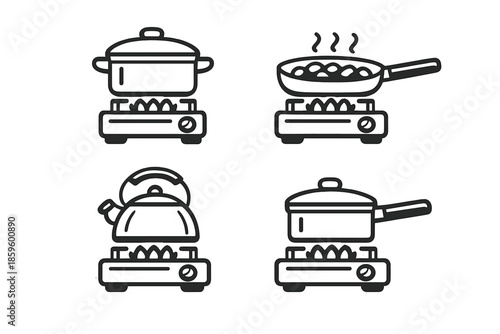 Cooking Icons on Stoves