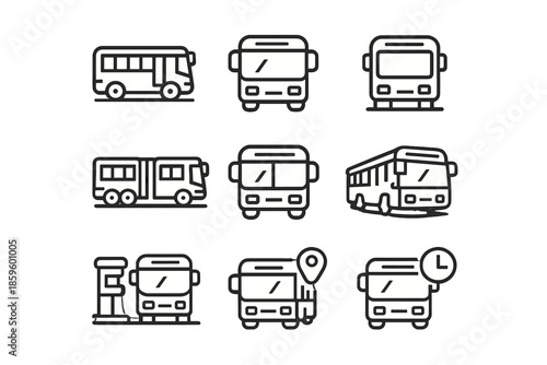 Bus Icons Collection