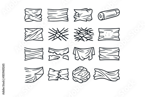 Mummy Wraps Icon Set