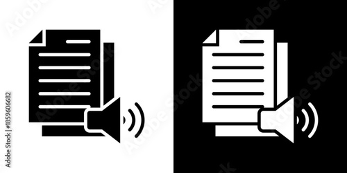 Speech Synthesis Icon Set Vector Collection Isolated In Black And White