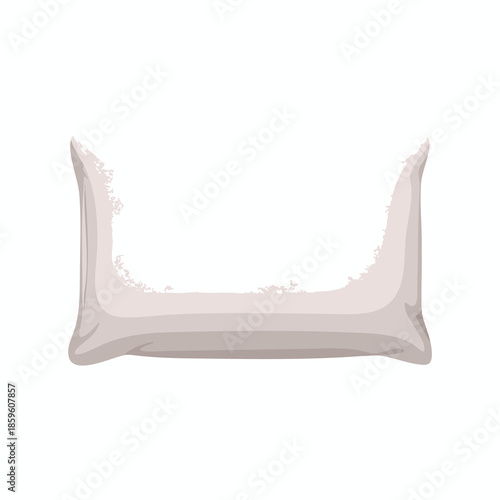 A light-colored rectangular pillow is presented on a white background