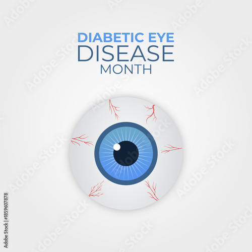 vector graphic of Diabetic Eye Disease Month ideal for Diabetic Eye Disease Month celebration