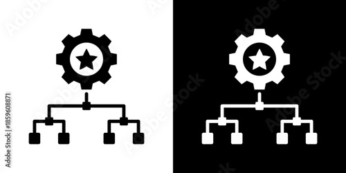 Expert System Icon Set Vector Collection Isolated In Black And White