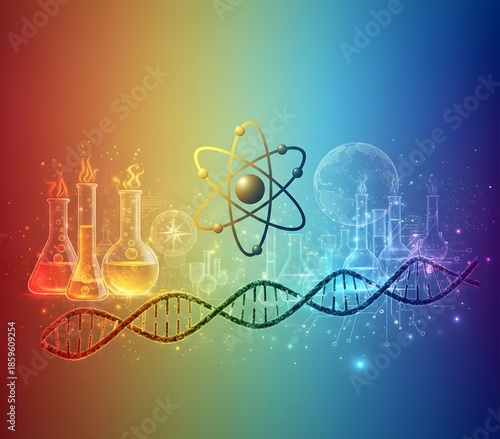 Symbolism in the Science and DNA Illustration