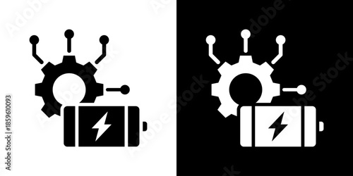 Energy Icon Set Vector Collection Isolated In Black And White