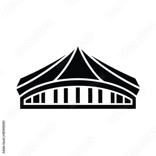Sports Arena Roof Background Icon
