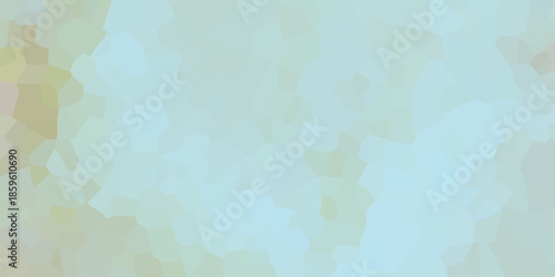 Soft pastel mosaic pattern with irregular polygonal shapes in light blue, pale green, and beige, creating a gentle, crystalline, and abstract background