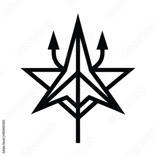 Star And Trident Exu Sigil Icon