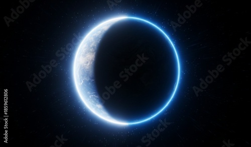 Wallpaper Mural A stunning view of earth from space showing a half lit planet Torontodigital.ca