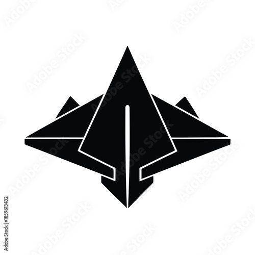 Stealth Spaceship Silhouette Icon