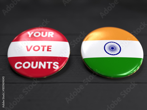 Your Vote Counts With the Flag Of India