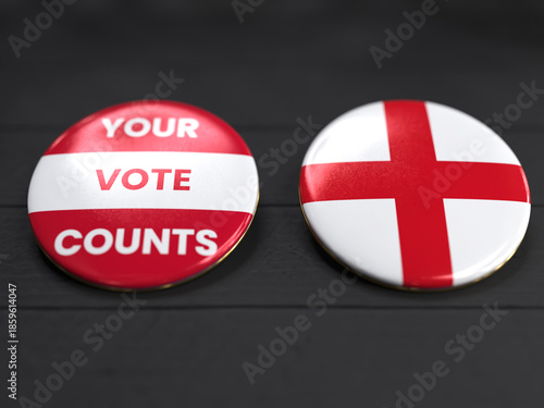 Your Vote Counts With the Flag Of England