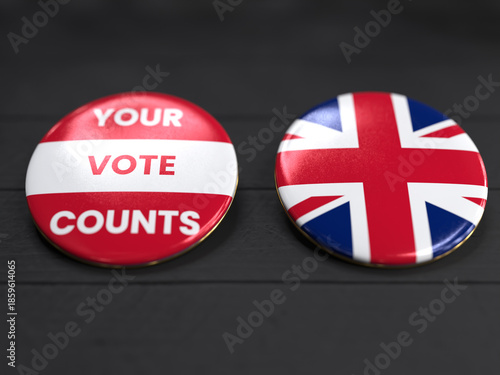 Your Vote Counts With the Flag Of United Kingdom