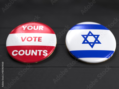 Your Vote Counts With the Flag Of Israel