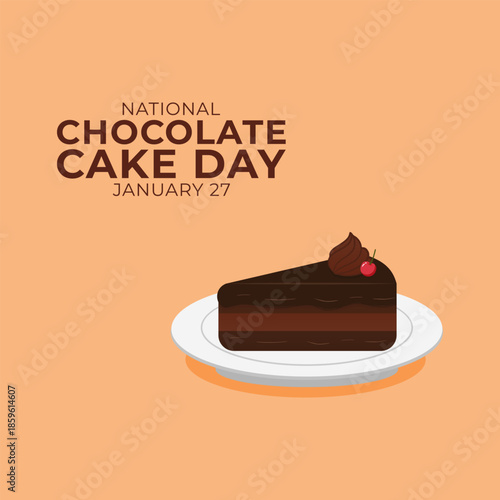 vector graphic of National Chocolate Cake Day ideal for National Chocolate Cake Day celebration