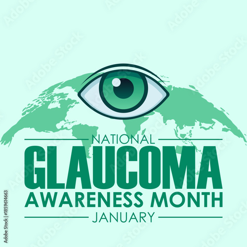 vector graphic of National Glaucoma Awareness Month ideal for National Glaucoma Awareness Month celebration