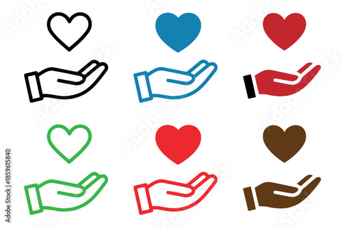 Diverse hands holding hearts in a symbolic representation of unity and love