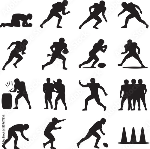 Collection of royal crowns and heraldic symbols isolated on transparent background