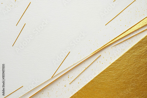 abstract background with golden  and a white paper texture