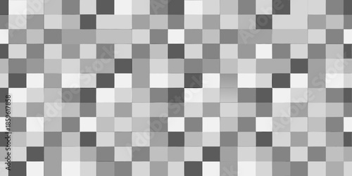 Abstract grayscale pattern comprised of numerous square tiles