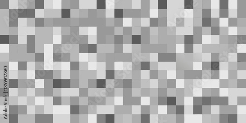 Abstract grayscale pattern of varying sized squares and rectangular shapes