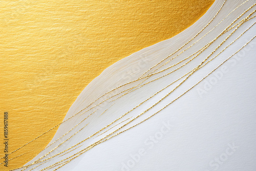 abstract background with golden  and a white paper texture