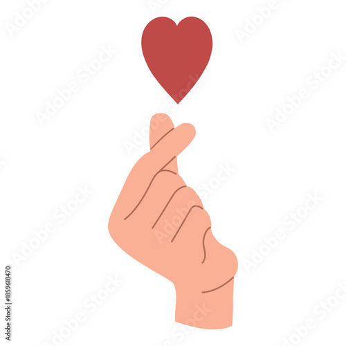 Hands holding heart gesture set.Hand drawn vector illustration.Valentine's day design stickers.