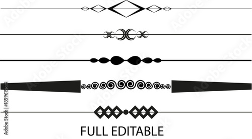 Geometric tattoo design elements