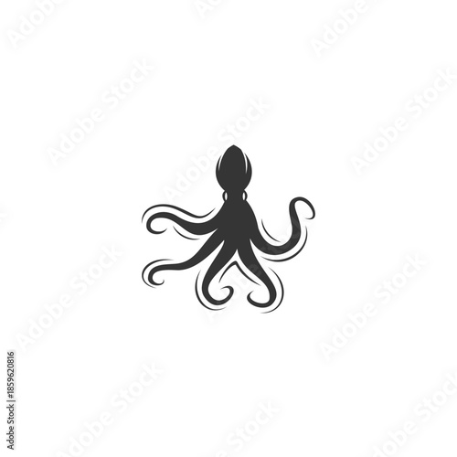 Octopus Logo Design Symbol Template Flat Style Vector Illustration.  Suitable for your design need, logo, illustration, animation, etc.