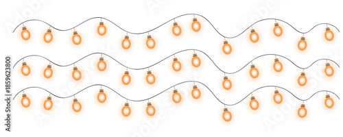 Glowing orange persimmon fruit cluster isolated on transparent background for autumn harvest design