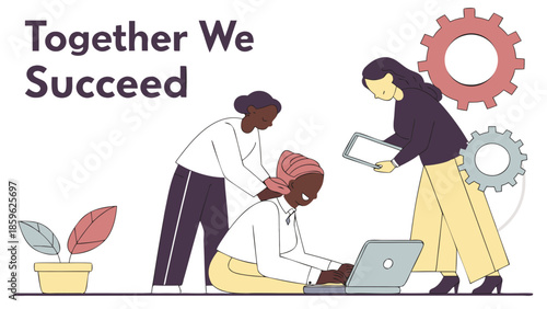 business woman with laptop