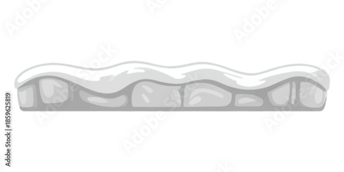 PrintMelting icicles outline on grey grunge background.