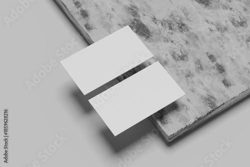 Minimal Business Card Mockup on Concrete Background