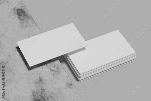 Minimal Business Card Mockup on Concrete Background