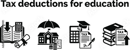 Tax deductions for education financial planning concept