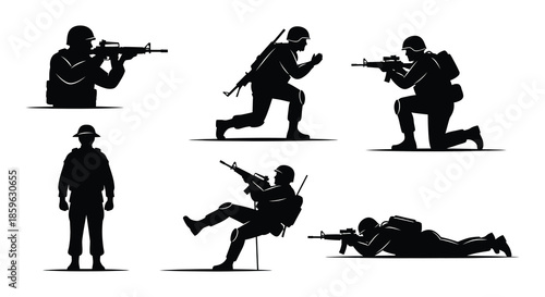 A collection of diverse superhero silhouettes in dynamic flying and standing poses