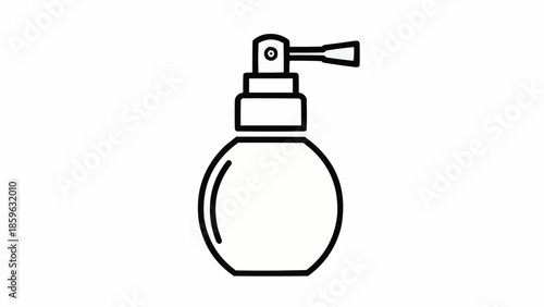 Simple Line Art Icon of a Spray Bottle.