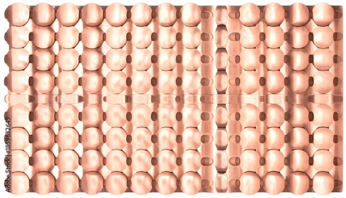 Abstract textured pattern of repeating spherical forms, with subtle shading