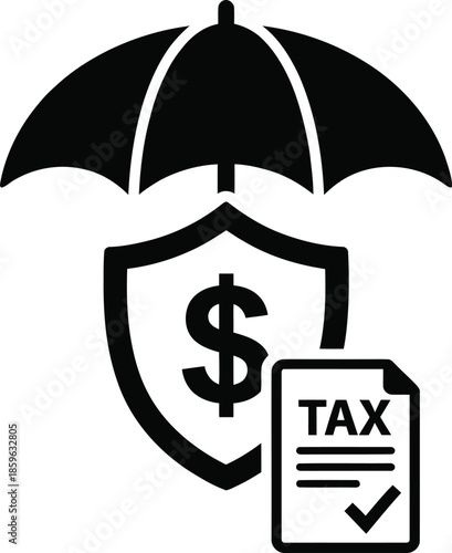 Tax Shield Protection Concept Illustration for Finance