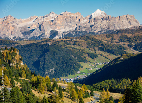 Dolomite village of Badia, BZ, Italy