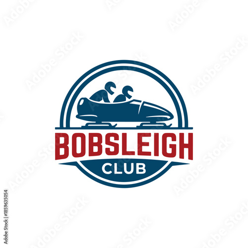 Classic bobsleigh club logo badge representing teamwork and winter sports tradition.