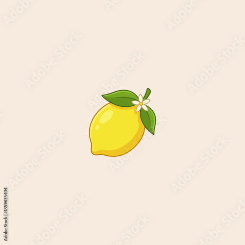 illustration of a lemon icon flat vector design.
