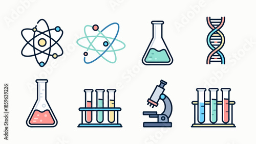 Science icons set