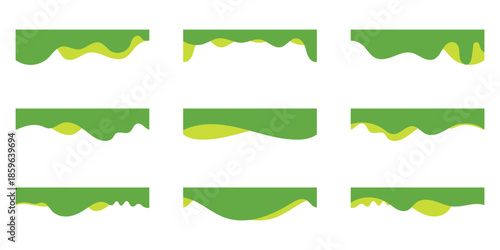 Collection of dividers shape templates. Modern separator header for website and app. Curve lines, wave collection of abstract design element. Abstract divider template vector illustration. eps 10