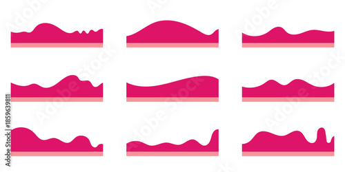 Collection of dividers shape templates. Modern separator header for website and app. Curve lines, wave collection of abstract design element. Abstract divider template vector illustration. eps 10