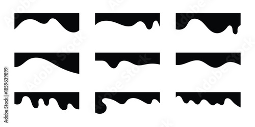 Set of abstract design separator header and border for website and app. Divider shapes top and bottom for web page. Website divider border vector illustration. Collection of dividers shape .